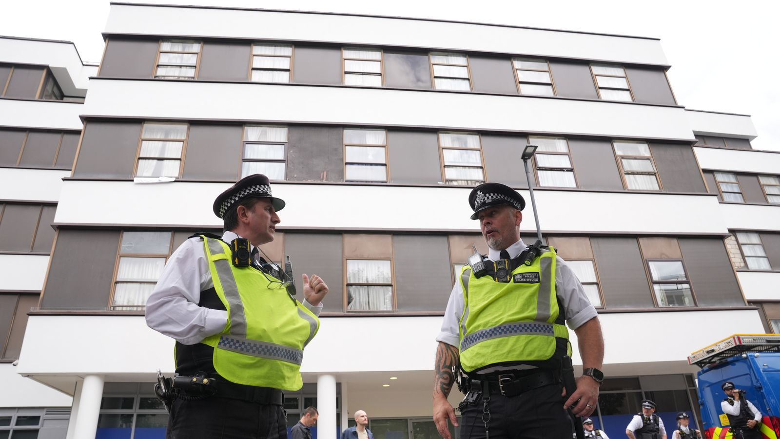 Man arrested after fire at London asylum seeker hotel | UK News
